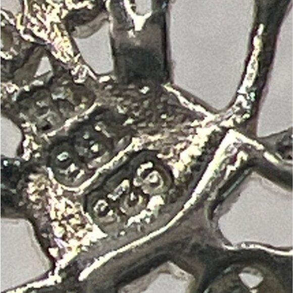 Sterling Silver Angel Hearts Pendant 20" Chain Necklace Marked 925 IBB Thailand - Picture 9 of 11